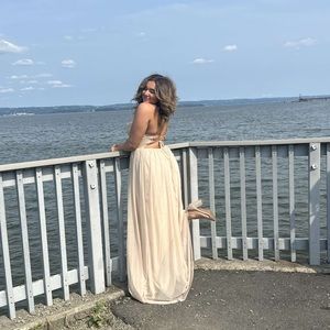 Sparsely champagne dress